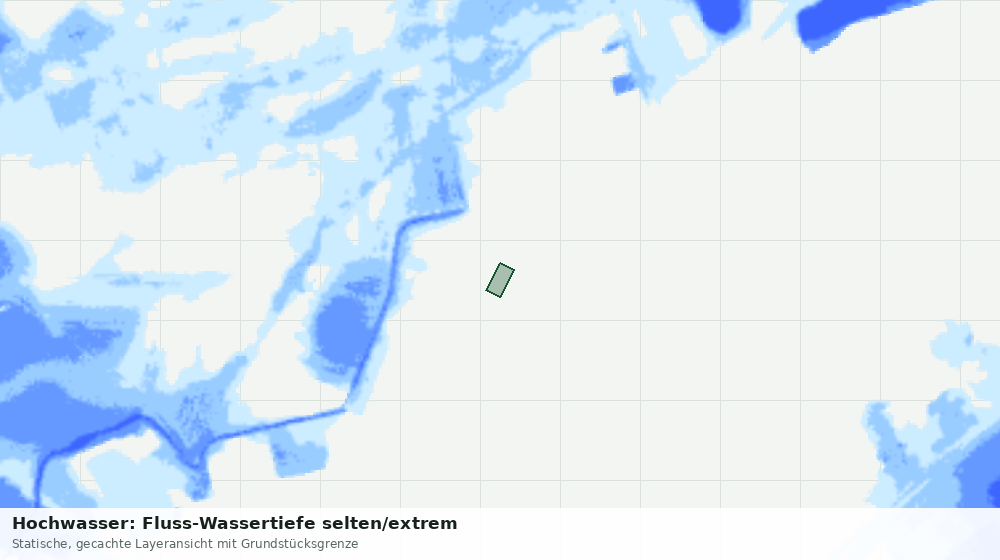 Statische Kartenansicht: Hochwasser: Fluss-Wassertiefe selten/extrem