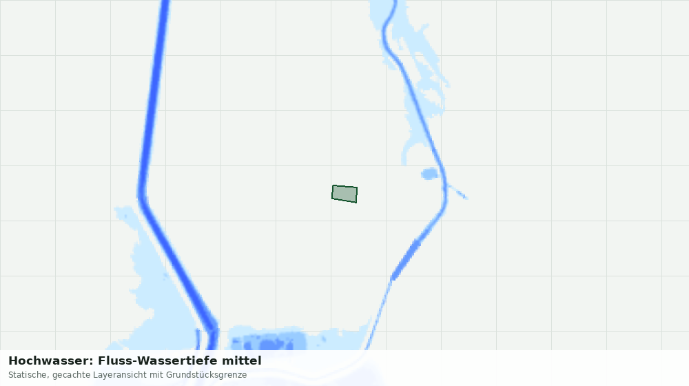 Statische Kartenansicht: Hochwasser: Fluss-Wassertiefe mittel