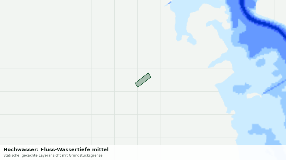 Statische Kartenansicht: Hochwasser: Fluss-Wassertiefe mittel