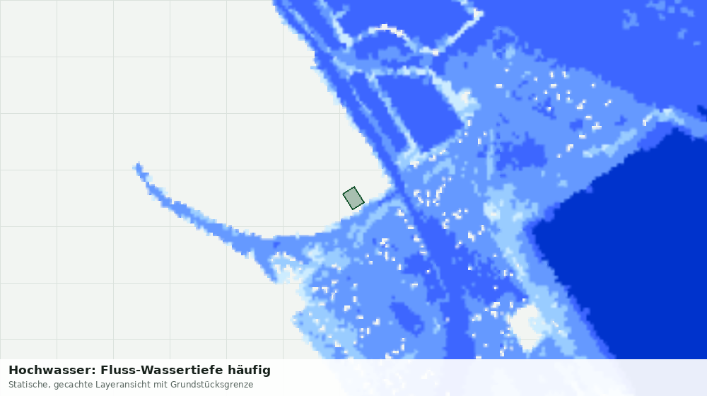 Statische Kartenansicht: Hochwasser: Fluss-Wassertiefe häufig