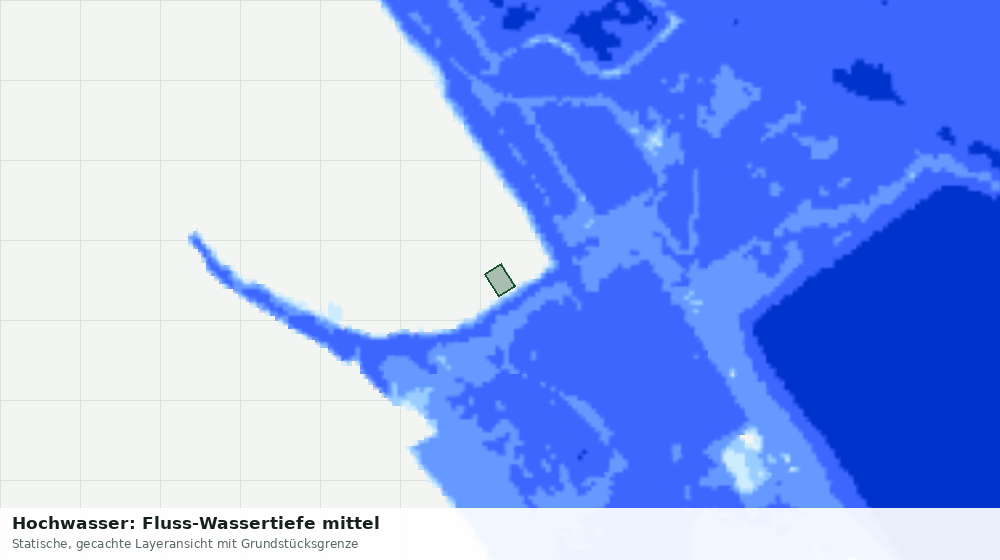 Statische Kartenansicht: Hochwasser: Fluss-Wassertiefe mittel