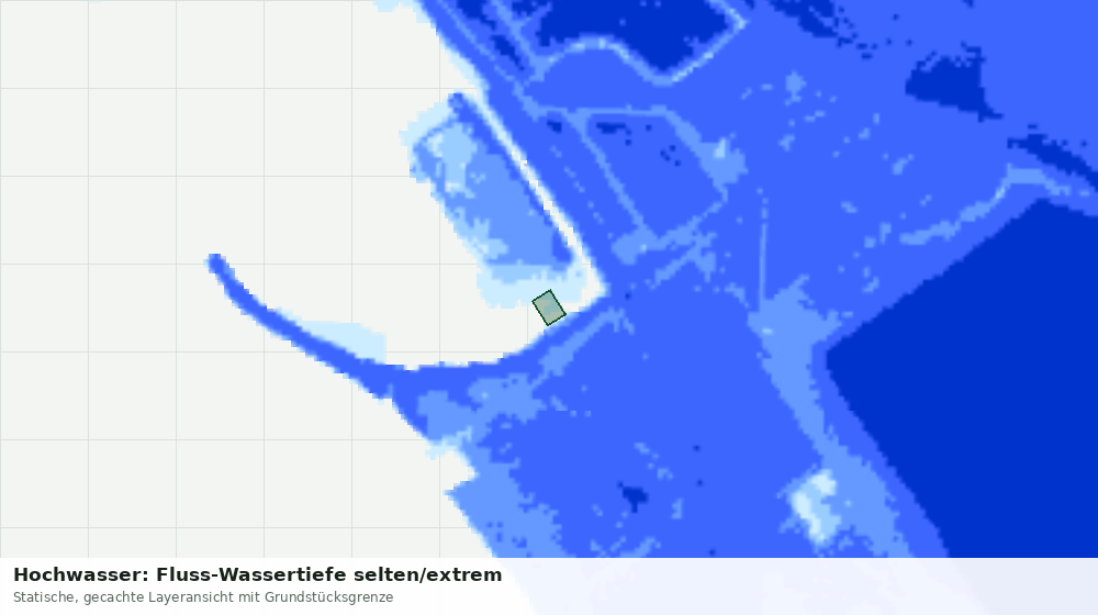 Statische Kartenansicht: Hochwasser: Fluss-Wassertiefe selten/extrem