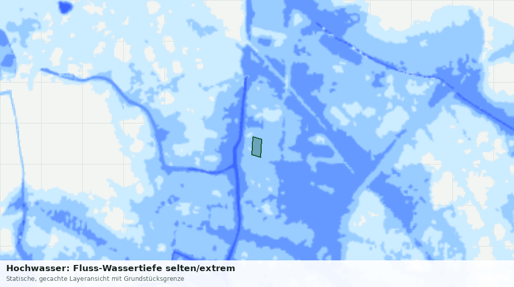 Statische Kartenansicht: Hochwasser: Fluss-Wassertiefe selten/extrem