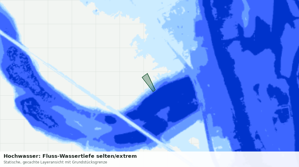 Statische Kartenansicht: Hochwasser: Fluss-Wassertiefe selten/extrem
