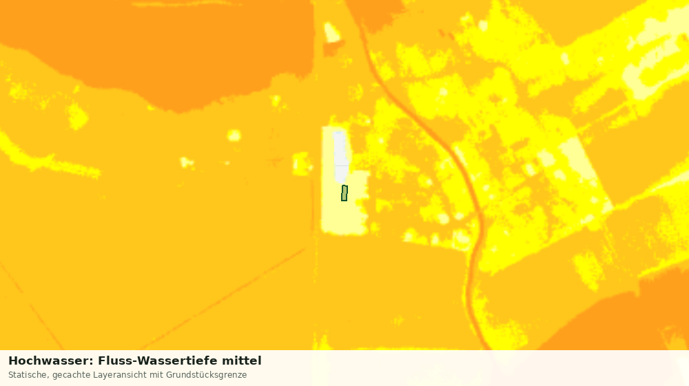 Statische Kartenansicht: Hochwasser: Fluss-Wassertiefe mittel