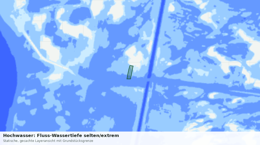 Statische Kartenansicht: Hochwasser: Fluss-Wassertiefe selten/extrem