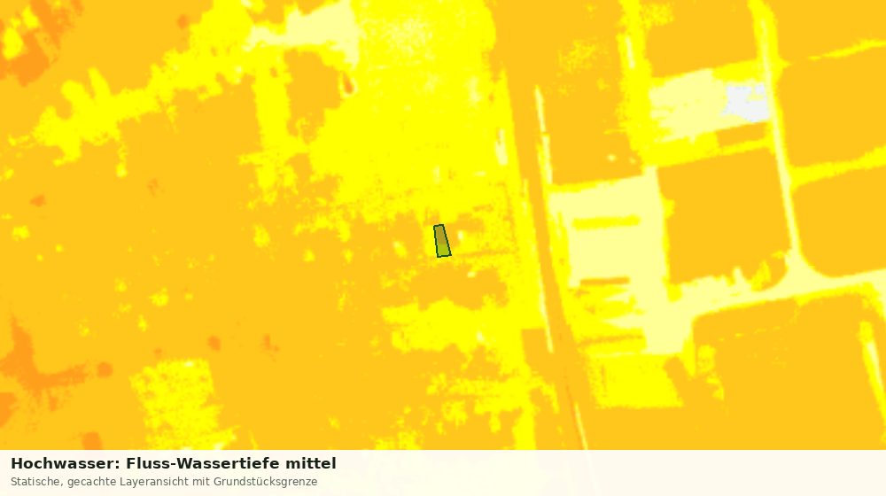 Statische Kartenansicht: Hochwasser: Fluss-Wassertiefe mittel