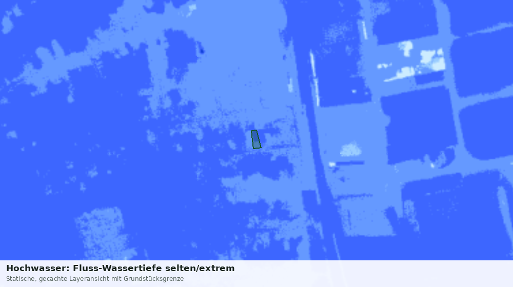 Statische Kartenansicht: Hochwasser: Fluss-Wassertiefe selten/extrem