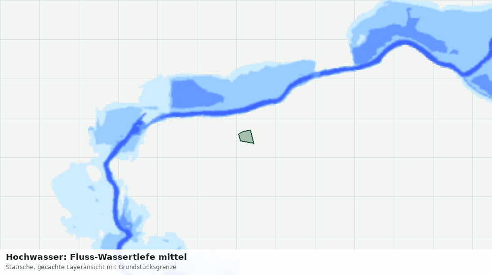 Statische Kartenansicht: Hochwasser: Fluss-Wassertiefe mittel