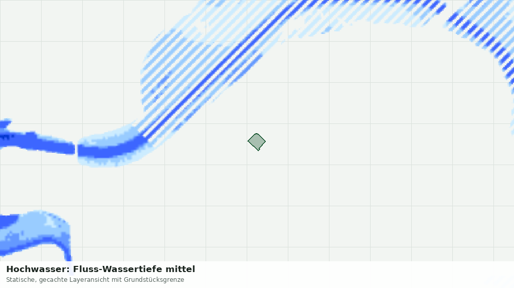 Statische Kartenansicht: Hochwasser: Fluss-Wassertiefe mittel