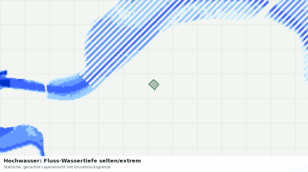 Statische Kartenansicht: Hochwasser: Fluss-Wassertiefe selten/extrem