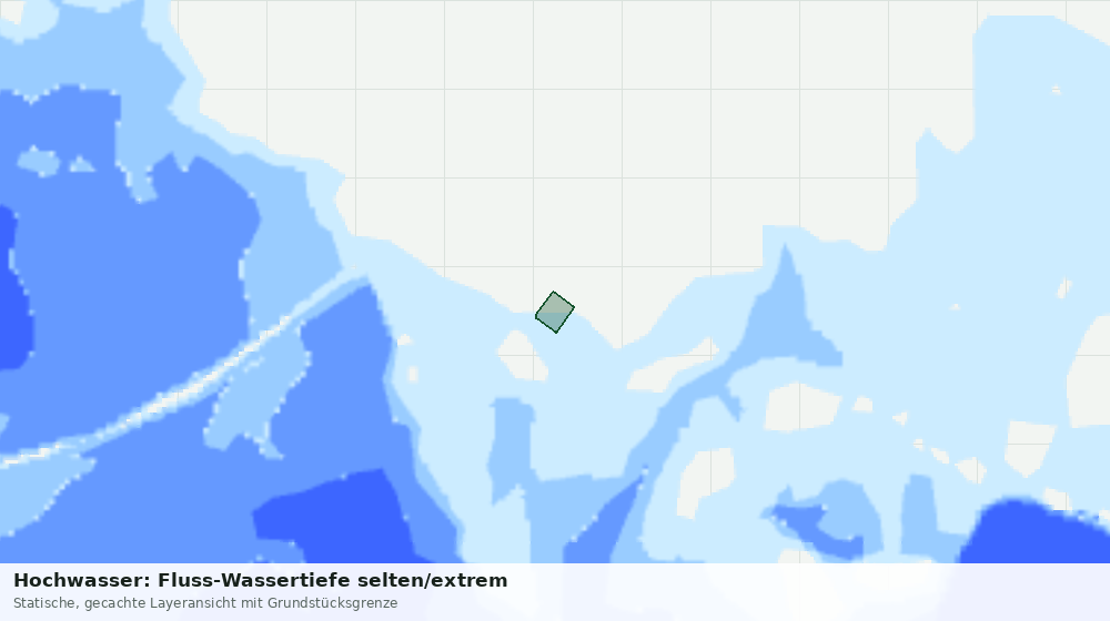 Statische Kartenansicht: Hochwasser: Fluss-Wassertiefe selten/extrem