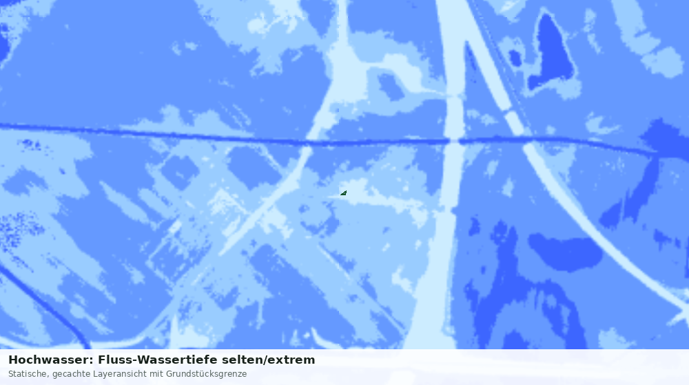 Statische Kartenansicht: Hochwasser: Fluss-Wassertiefe selten/extrem
