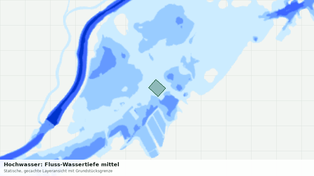 Statische Kartenansicht: Hochwasser: Fluss-Wassertiefe mittel