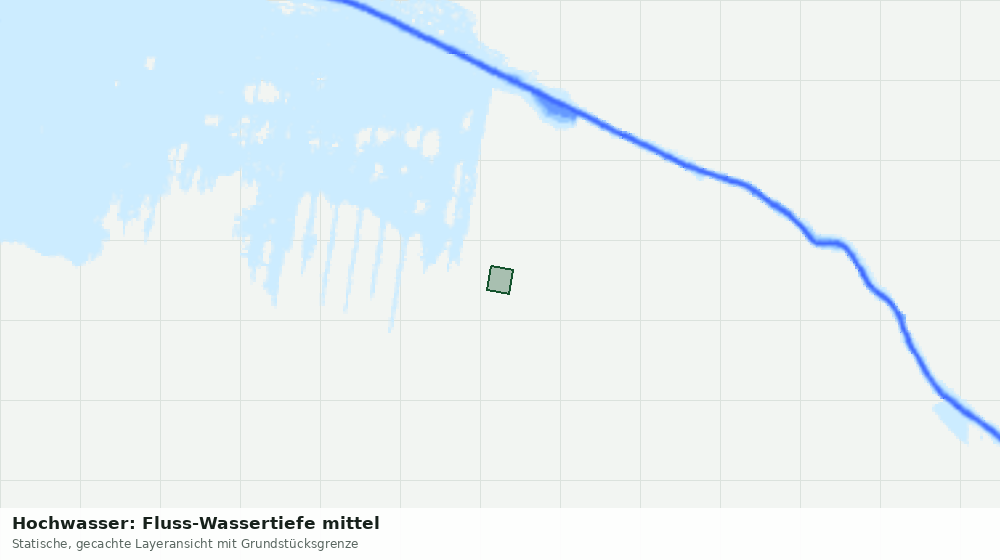 Statische Kartenansicht: Hochwasser: Fluss-Wassertiefe mittel