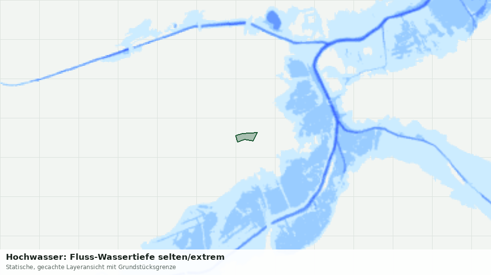 Statische Kartenansicht: Hochwasser: Fluss-Wassertiefe selten/extrem