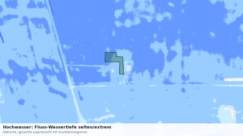 Statische Kartenansicht: Hochwasser: Fluss-Wassertiefe selten/extrem