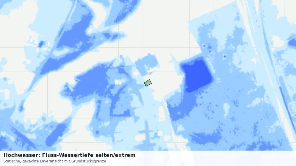 Statische Kartenansicht: Hochwasser: Fluss-Wassertiefe selten/extrem