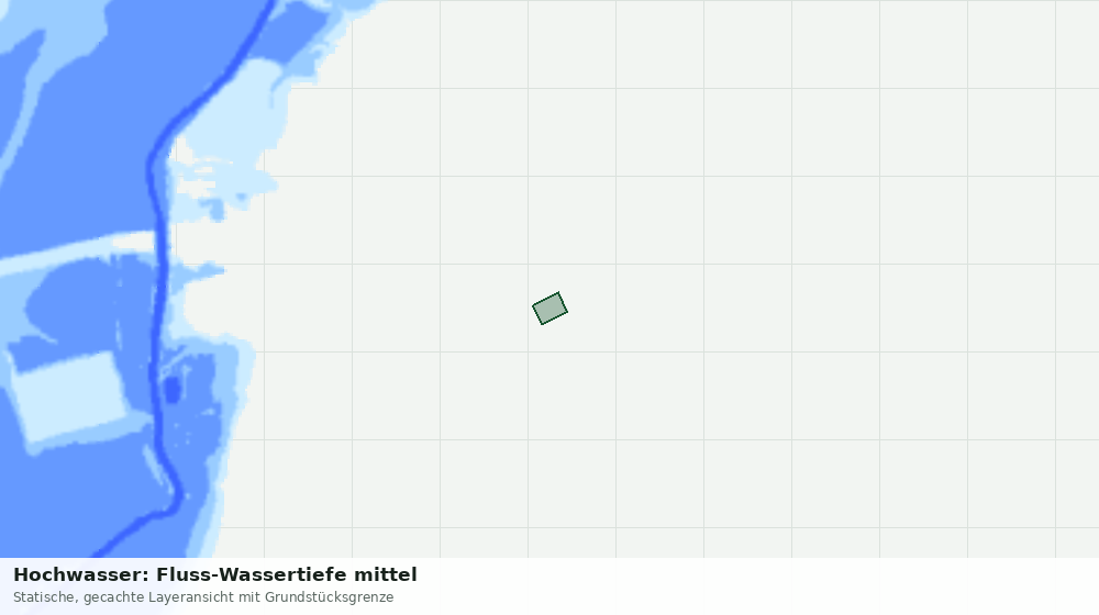 Statische Kartenansicht: Hochwasser: Fluss-Wassertiefe mittel