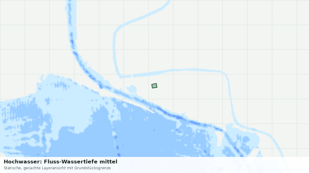 Statische Kartenansicht: Hochwasser: Fluss-Wassertiefe mittel