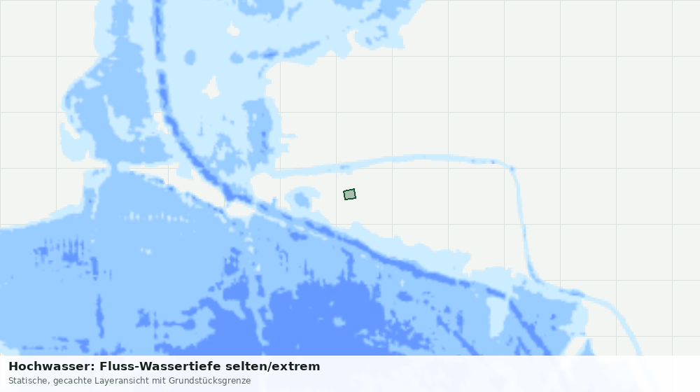 Statische Kartenansicht: Hochwasser: Fluss-Wassertiefe selten/extrem