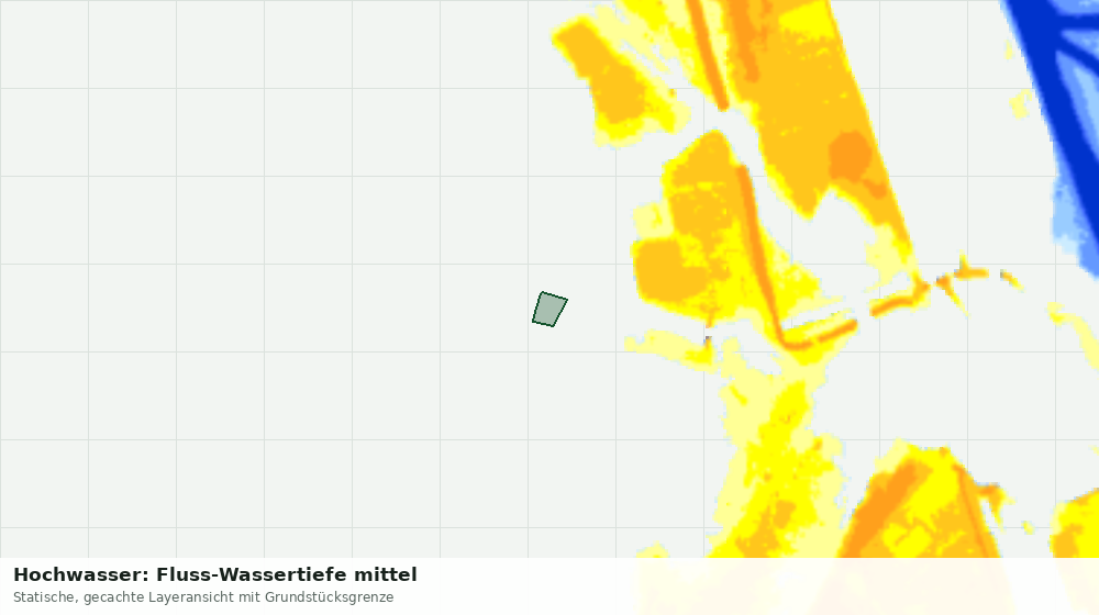 Statische Kartenansicht: Hochwasser: Fluss-Wassertiefe mittel