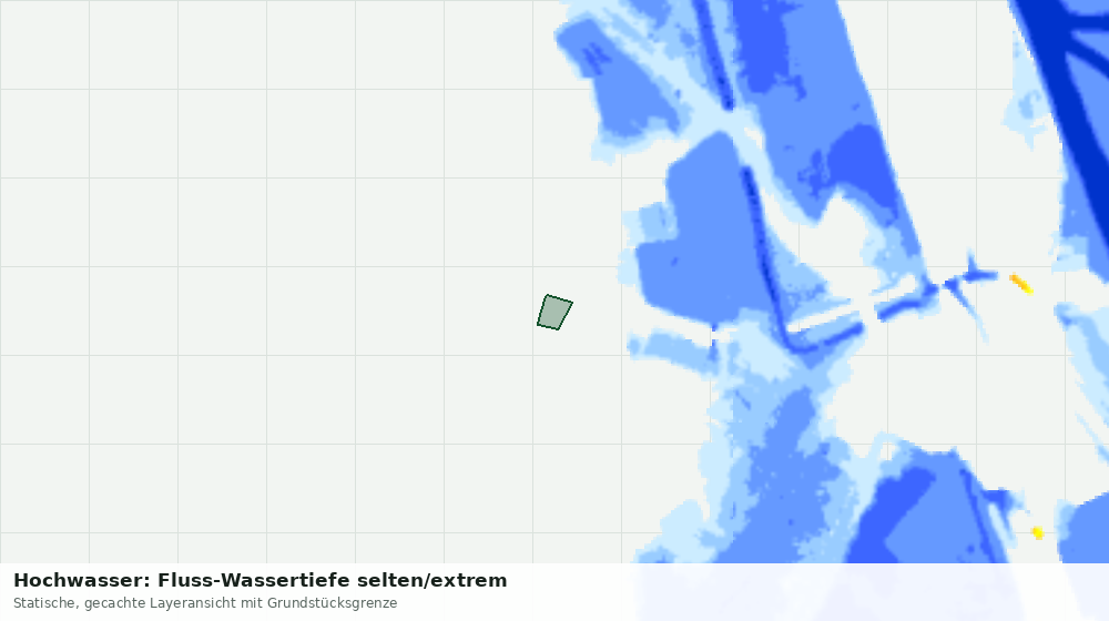 Statische Kartenansicht: Hochwasser: Fluss-Wassertiefe selten/extrem