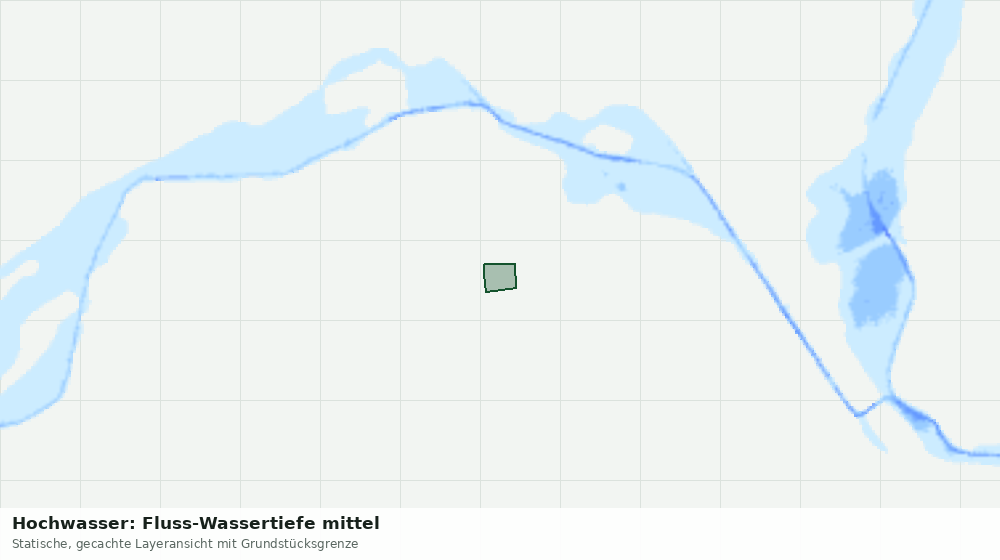 Statische Kartenansicht: Hochwasser: Fluss-Wassertiefe mittel