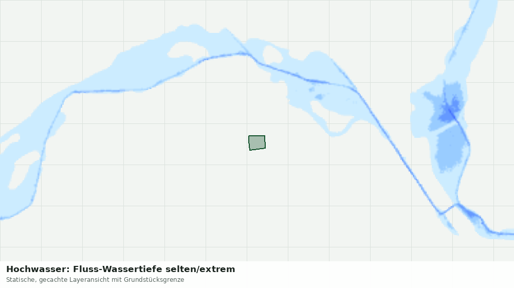 Statische Kartenansicht: Hochwasser: Fluss-Wassertiefe selten/extrem