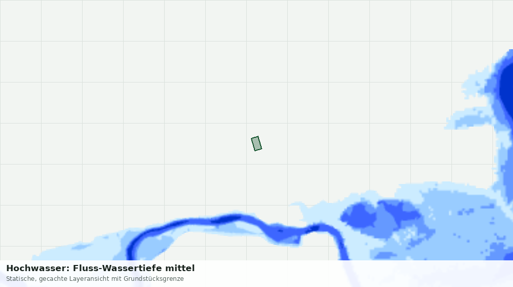 Statische Kartenansicht: Hochwasser: Fluss-Wassertiefe mittel