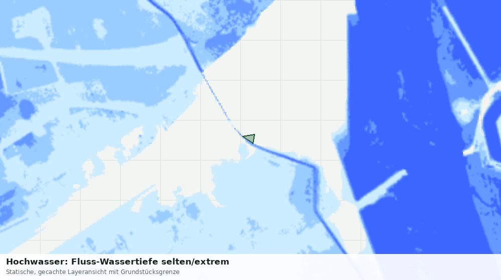 Statische Kartenansicht: Hochwasser: Fluss-Wassertiefe selten/extrem