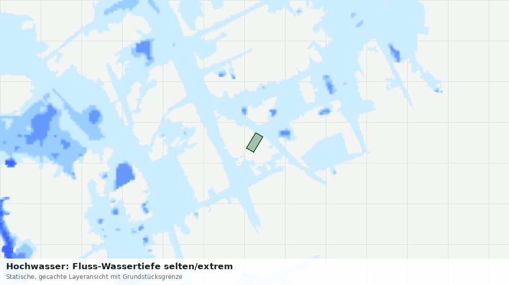 Statische Kartenansicht: Hochwasser: Fluss-Wassertiefe selten/extrem