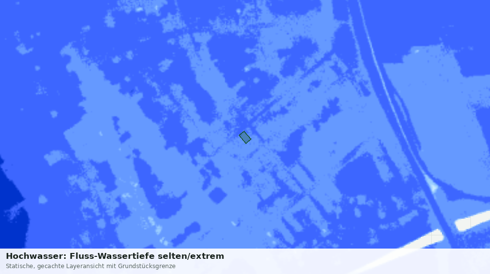 Statische Kartenansicht: Hochwasser: Fluss-Wassertiefe selten/extrem
