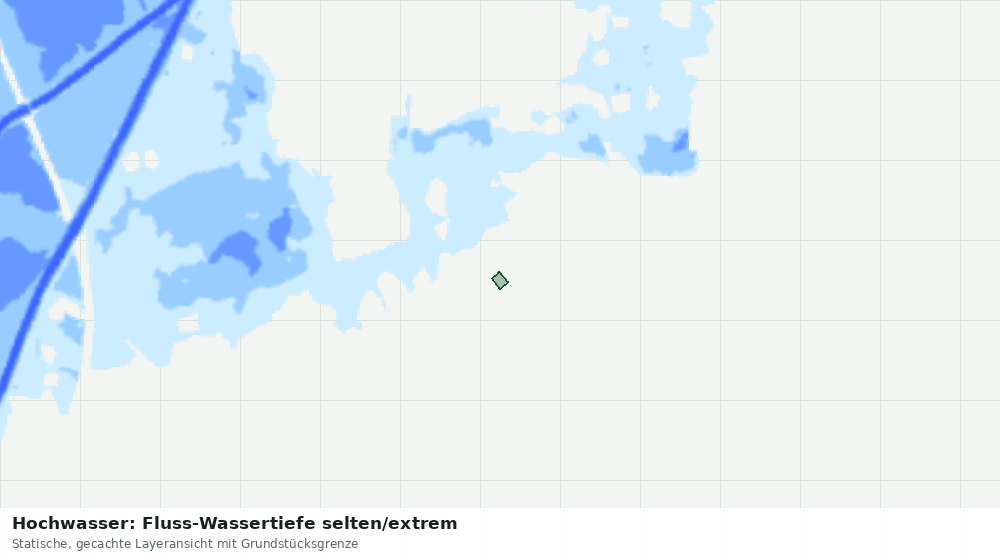 Statische Kartenansicht: Hochwasser: Fluss-Wassertiefe selten/extrem