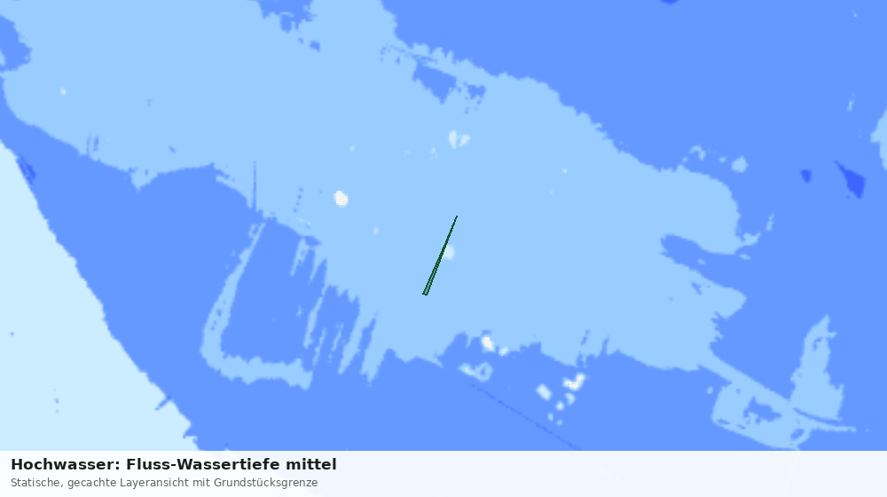 Statische Kartenansicht: Hochwasser: Fluss-Wassertiefe mittel