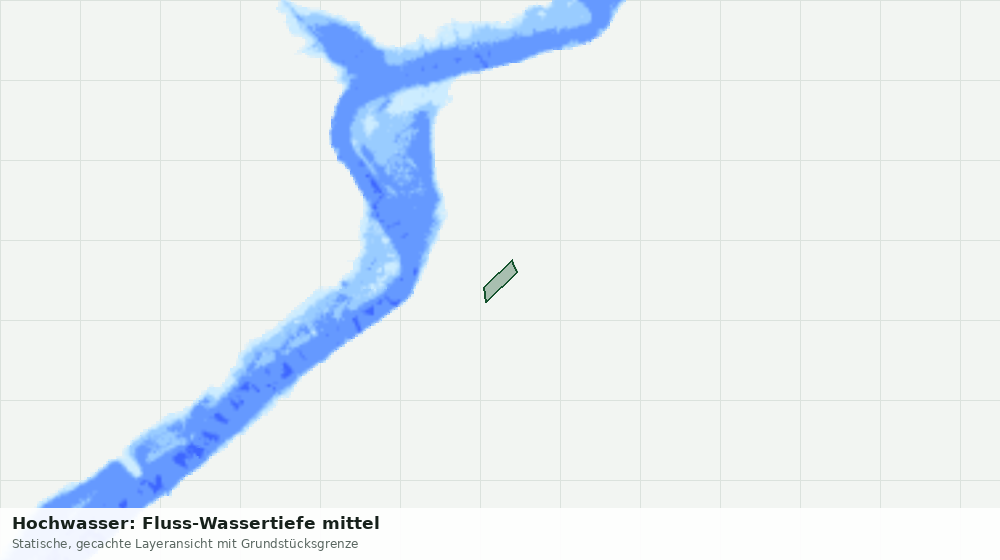 Statische Kartenansicht: Hochwasser: Fluss-Wassertiefe mittel