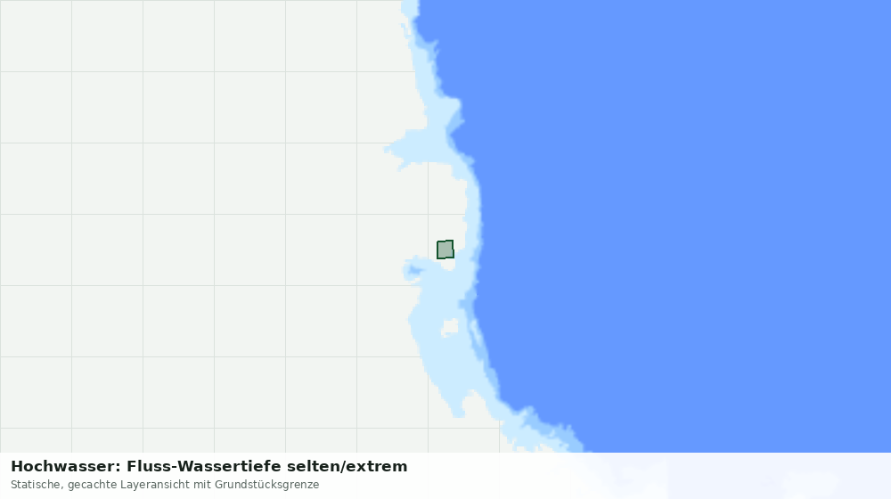 Statische Kartenansicht: Hochwasser: Fluss-Wassertiefe selten/extrem