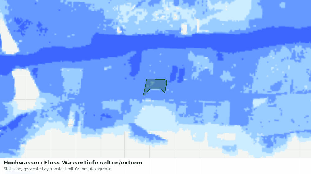 Statische Kartenansicht: Hochwasser: Fluss-Wassertiefe selten/extrem
