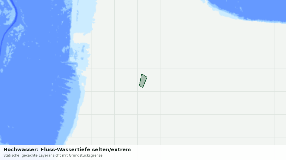 Statische Kartenansicht: Hochwasser: Fluss-Wassertiefe selten/extrem