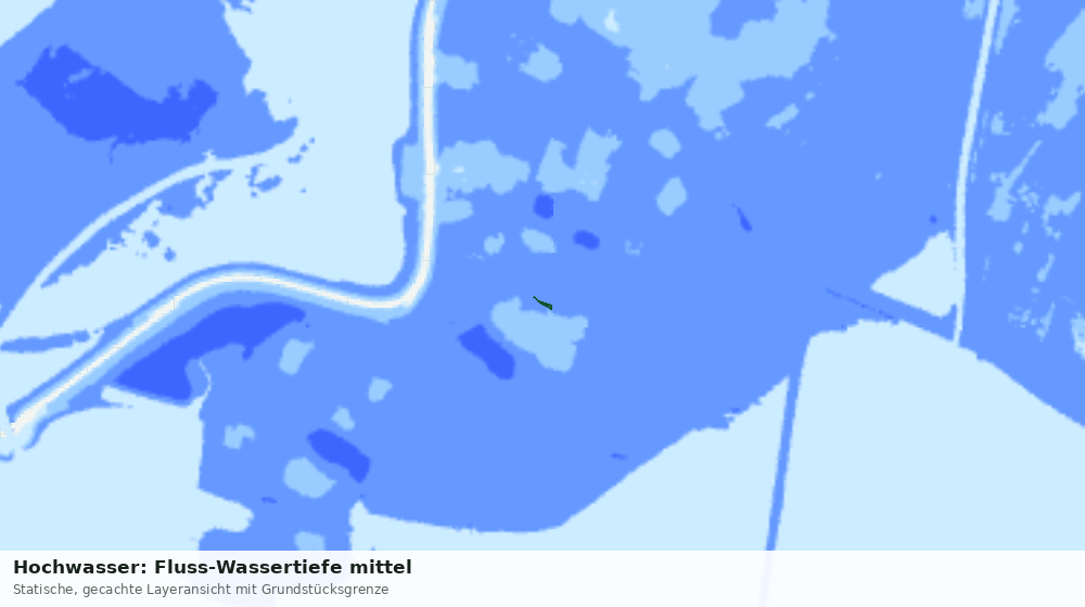 Statische Kartenansicht: Hochwasser: Fluss-Wassertiefe mittel