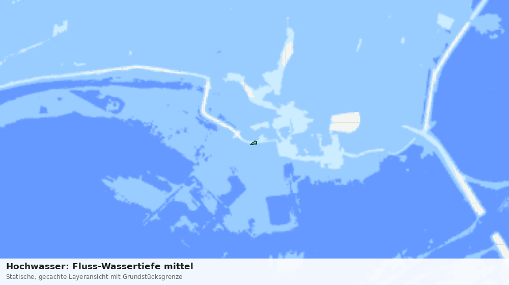 Statische Kartenansicht: Hochwasser: Fluss-Wassertiefe mittel