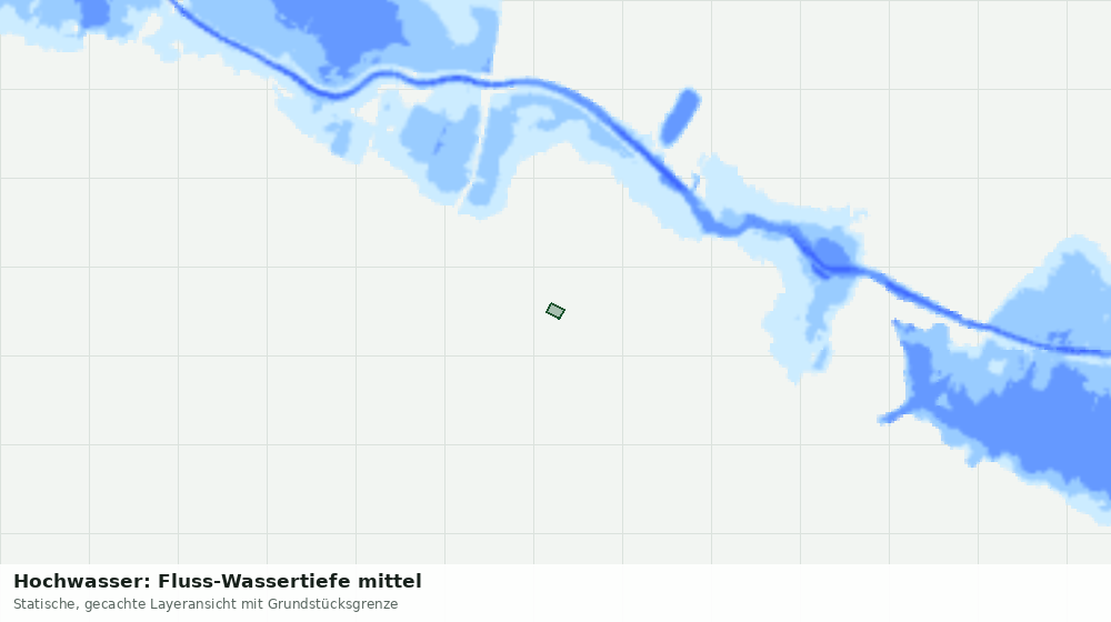 Statische Kartenansicht: Hochwasser: Fluss-Wassertiefe mittel