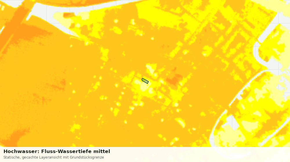 Statische Kartenansicht: Hochwasser: Fluss-Wassertiefe mittel