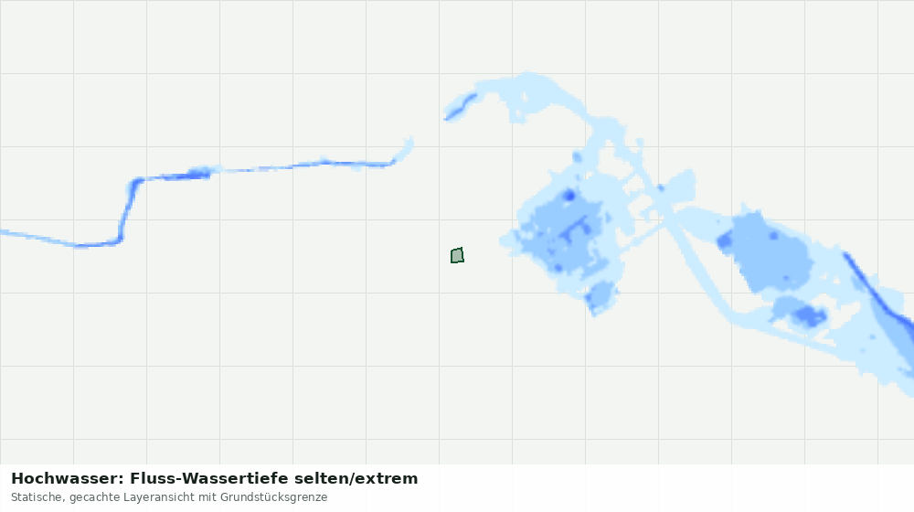 Statische Kartenansicht: Hochwasser: Fluss-Wassertiefe selten/extrem