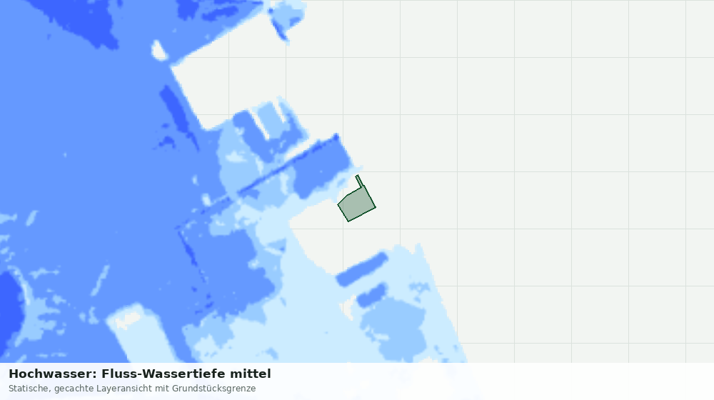 Statische Kartenansicht: Hochwasser: Fluss-Wassertiefe mittel