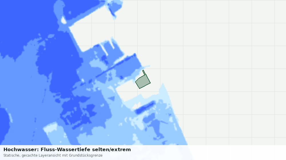 Statische Kartenansicht: Hochwasser: Fluss-Wassertiefe selten/extrem