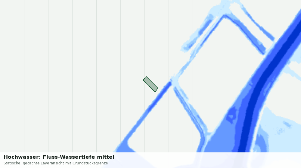 Statische Kartenansicht: Hochwasser: Fluss-Wassertiefe mittel