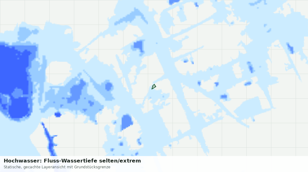 Statische Kartenansicht: Hochwasser: Fluss-Wassertiefe selten/extrem