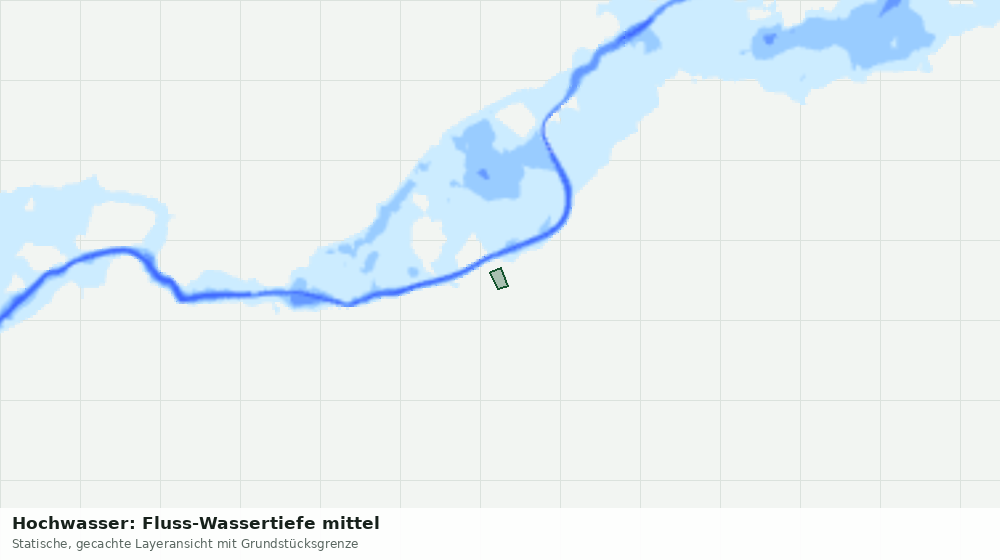 Statische Kartenansicht: Hochwasser: Fluss-Wassertiefe mittel