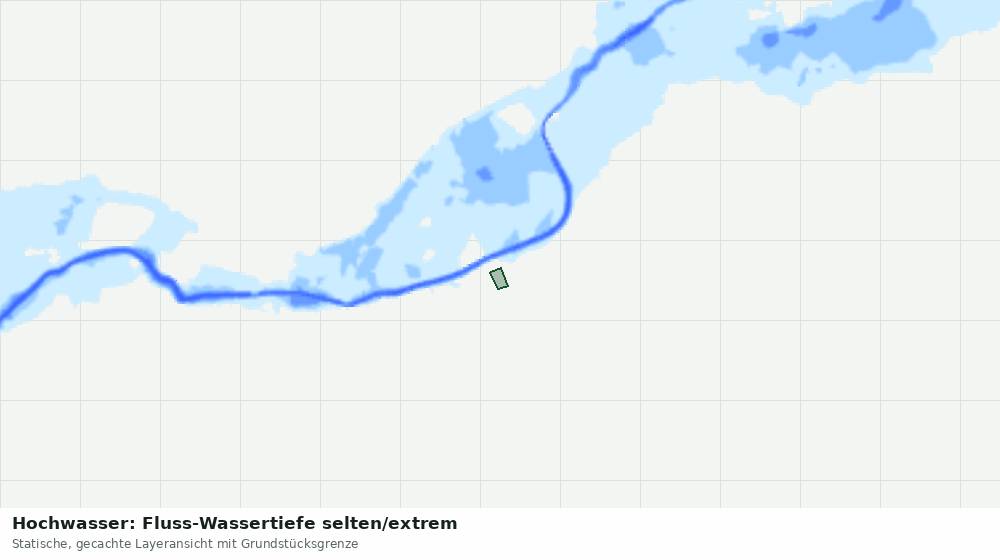 Statische Kartenansicht: Hochwasser: Fluss-Wassertiefe selten/extrem